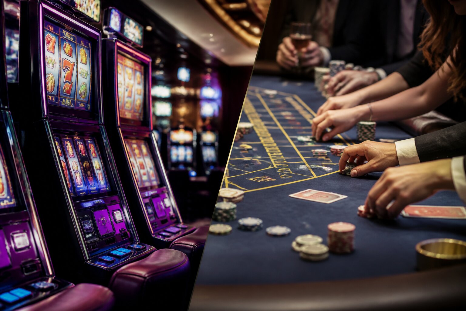 Slots VS Table Games – Differences, Pros & Cons Explained